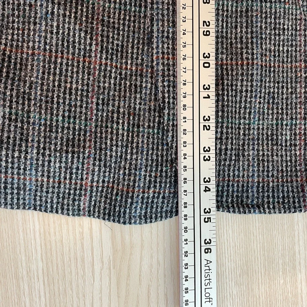 Hunter‎ Haig Blazer Coat Men's Multicolor Button Up Long Sleeve 100%Pure Wool